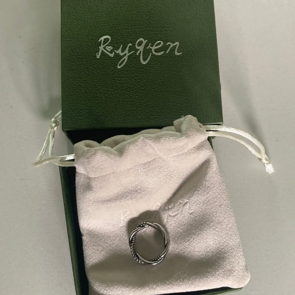 Revlon Silver-Tone Braided Ring with Branded Gift Pouch